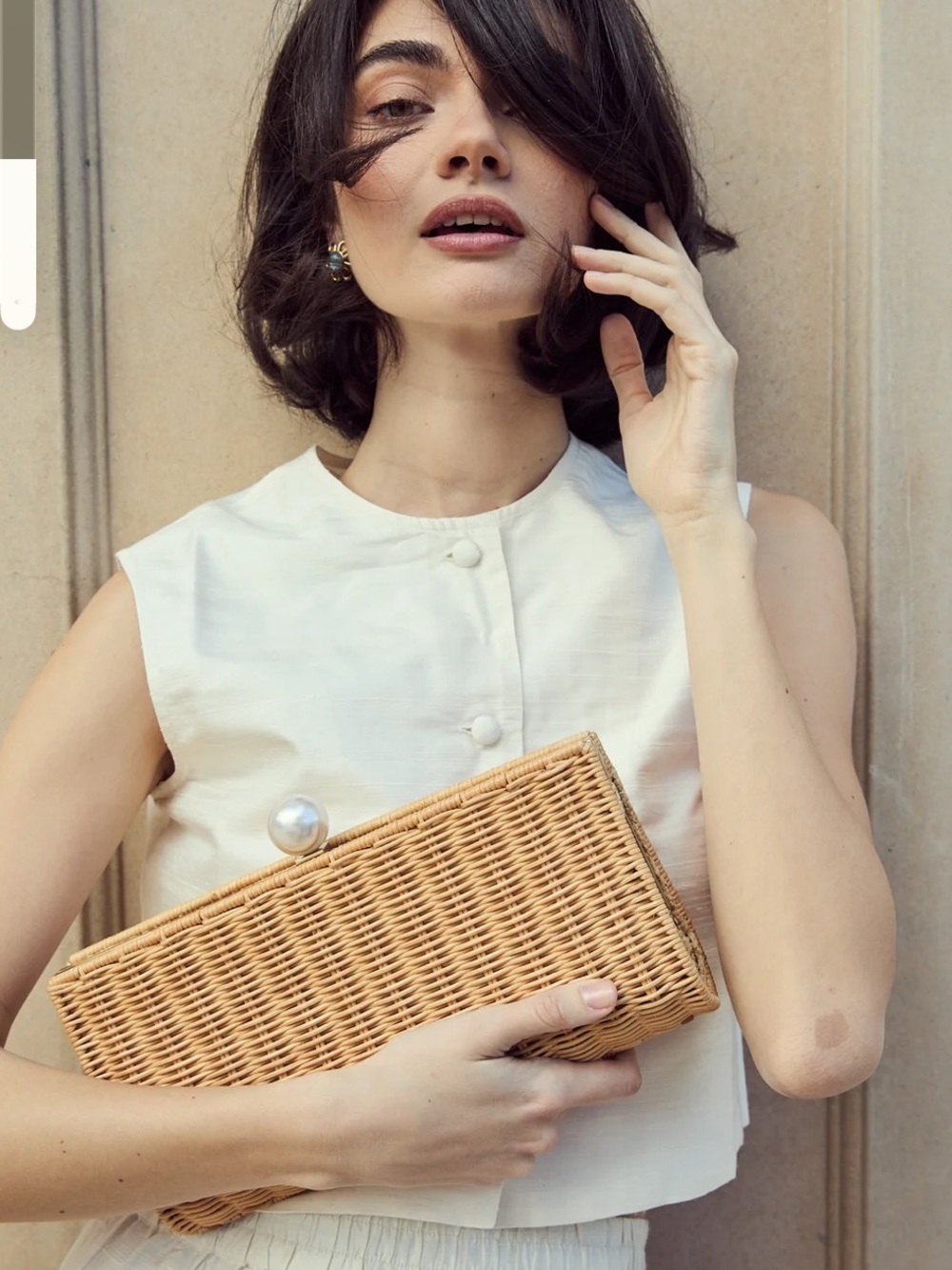 Pamela Munson The Pearl Woven Clutch